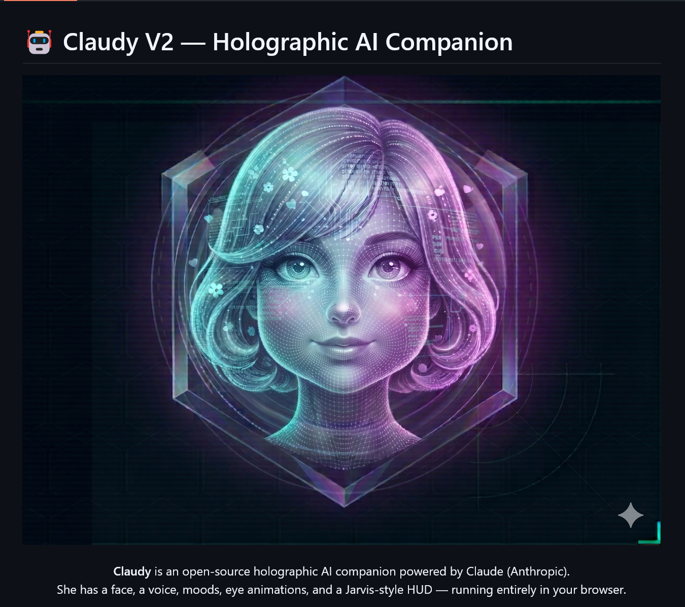 Claudy holographic AI companion project thumbnail